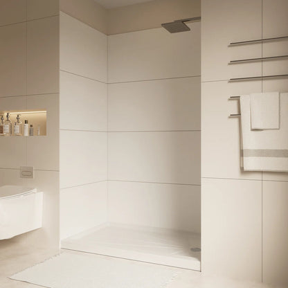 Full-height 8 ft acrylic shower wall panels – easy to install, cut to fit any shower space