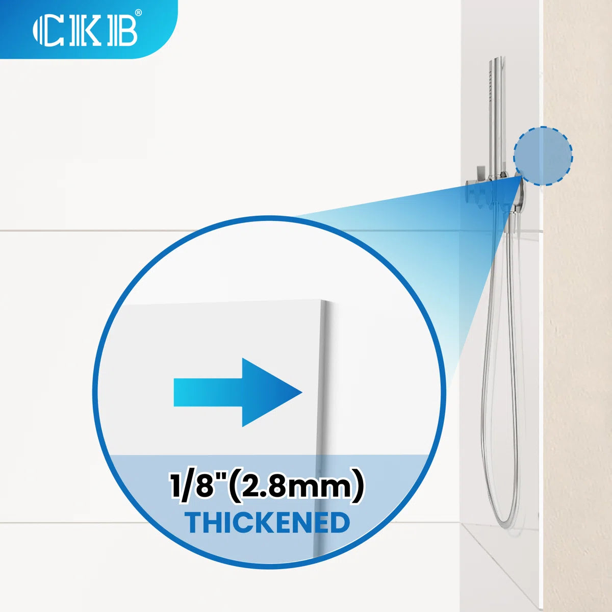 Full-height 8 ft acrylic shower wall panels – easy to install, cut to fit any shower space