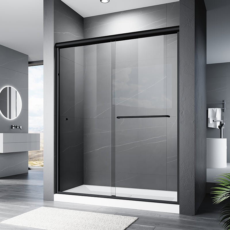 iBath Double Bypass Shower Door, 56–60" W x 72" H, Semi-Frameless